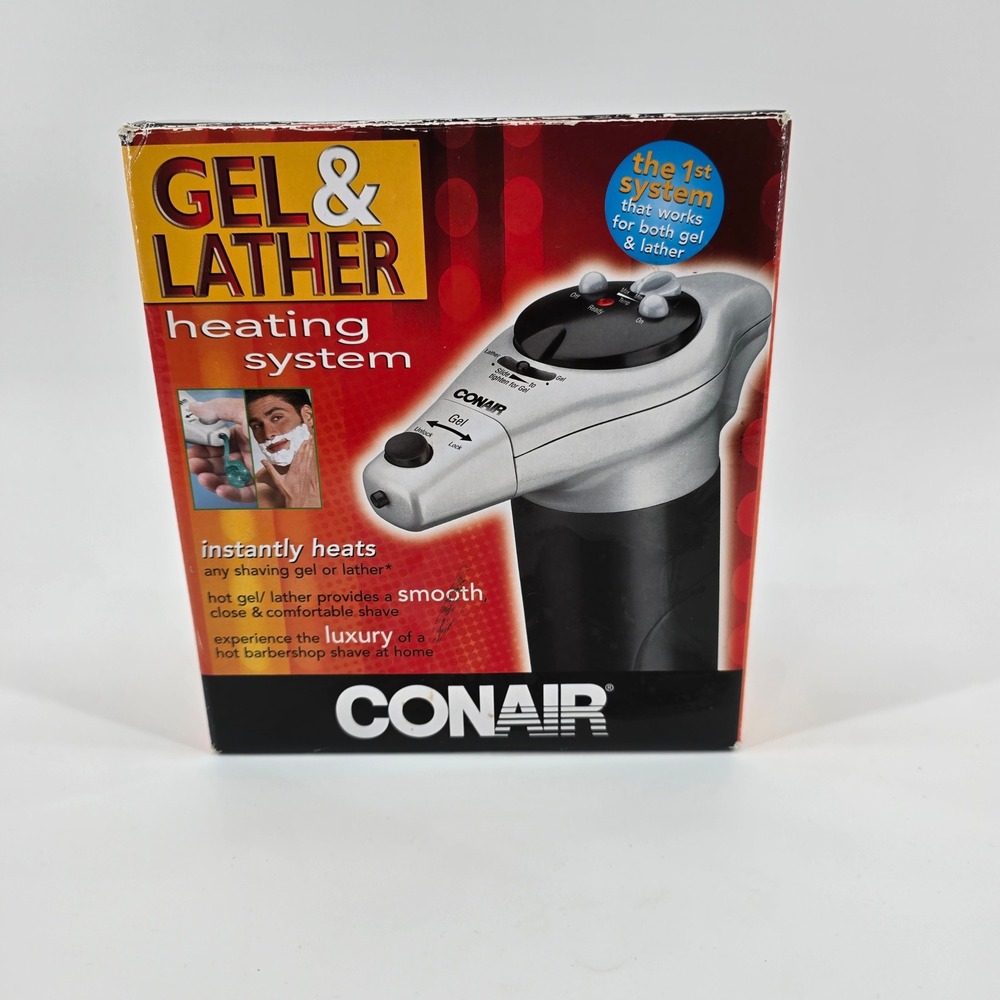 Conair Gel & Lather Heating System Mens Shaving Warmer HGL1 Black Silver